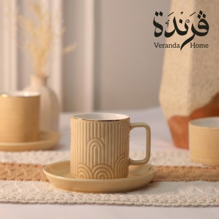 طقم 6 فنجان شاي Amber